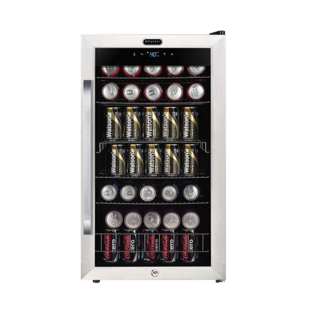 Whynter BR-1211DS glass-door beverage refrigerator with digital controls